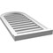 Ekena Millwork Round Top Surface Mount PVC Gable Vent: Functional, w/ 2"W x 2"P Brickmould Sill Frame, 16"W x 34"H GVPRT16X3403SF - alternate 2